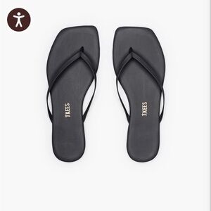TKEES Black Minimalist Sandals